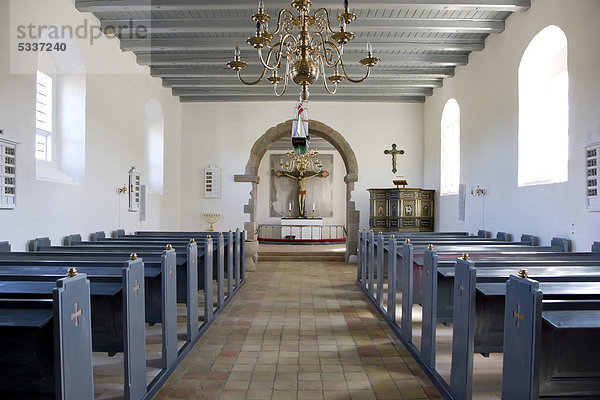 Kirche von Rubjerg  Innenansicht  Nordjütland  Dänemark  Europa