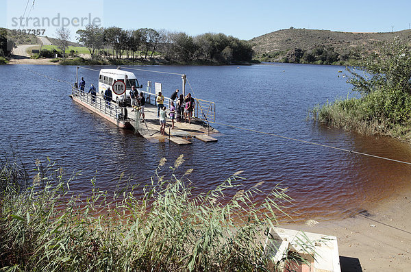 Ponton-Fähre über den Bree Fluss in Malagas  Malgas  Westkap  Südafrika  Afrika