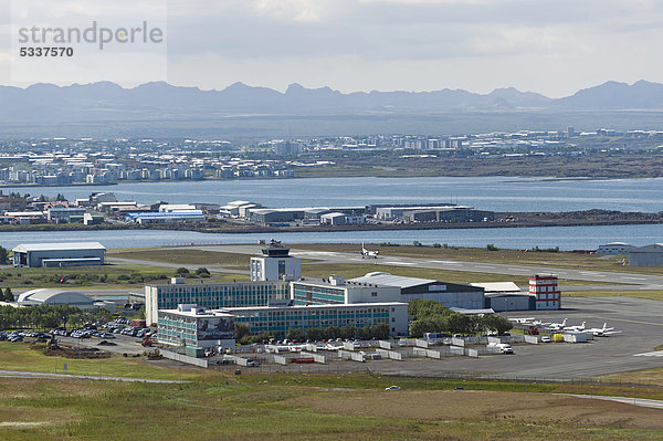 Reykjavik Hauptstadt Europa Kirche Flughafen Island