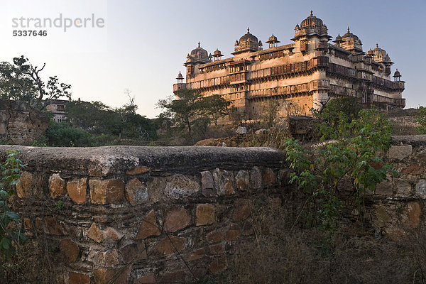 Jehangir Mahal Palast  Orchha  Madhya Pradesh  Nordindien  Indien  Asien