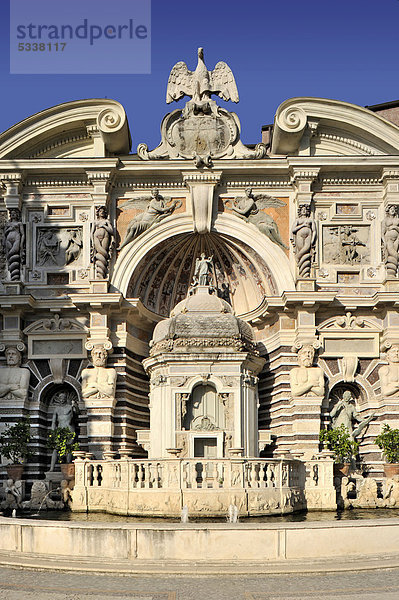Brunnen der hydraulischen Orgel  Orgelbrunnen oder Fontana dell'Organo  Garten der Villa d'Este  UNESCO Weltkulturerbe  Tivoli  Latium  Italien  Europa