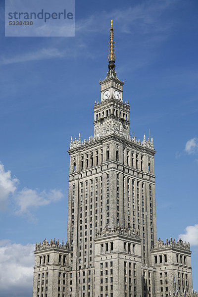 Kulturpalast und Wissenschaftspalast  Warschau  Polen  Europa
