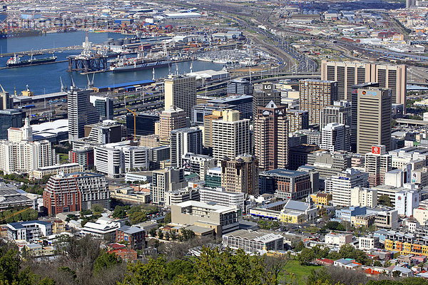Stadtansicht von Kapstadt  Südafrika  Afrika