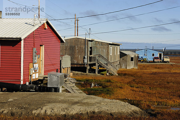 Das kleine Inuit-Dorf Kaktovik  North Slope  Beaufortsee  Alaska  USA  Amerika