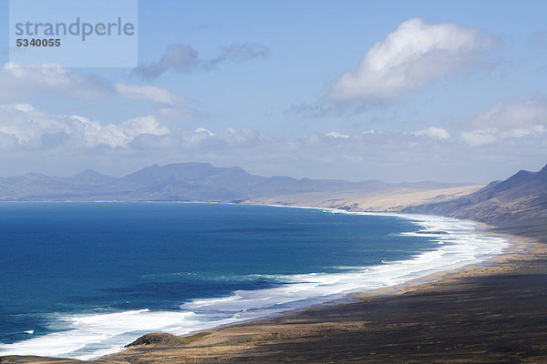 Küste  Blick auf die Playa de Cofete  Fuerteventura  Kanaren  Spanien  Europa