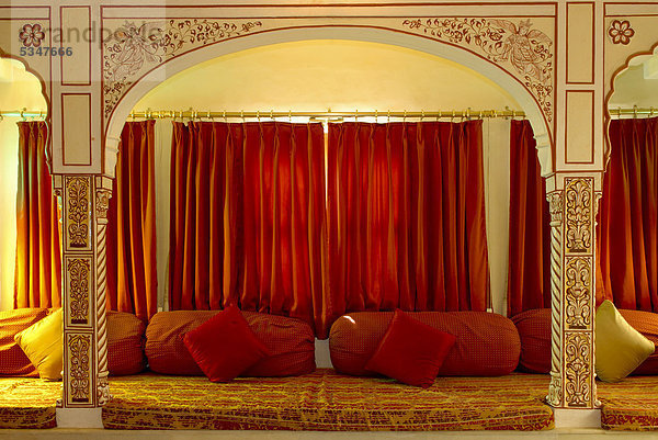 Suite  Heritage Hotel Mandawa Castle  Mandawa  Shekawati  Rajasthan  Nordindien  Indien  Asien