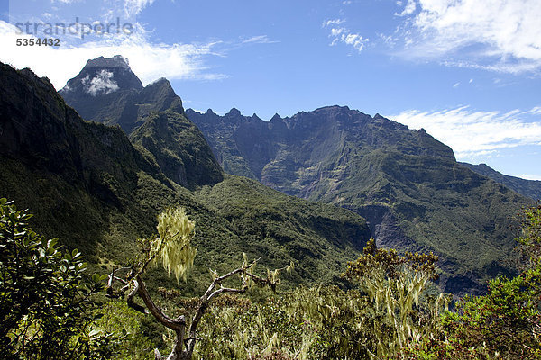 Berglandschaft  Insel La Reunion  Indischer Ozean