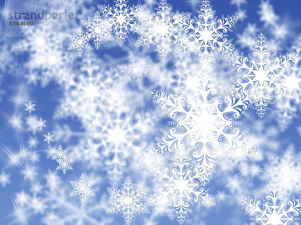 Abstrakter blauer Hintergrund mit Schneeflocken