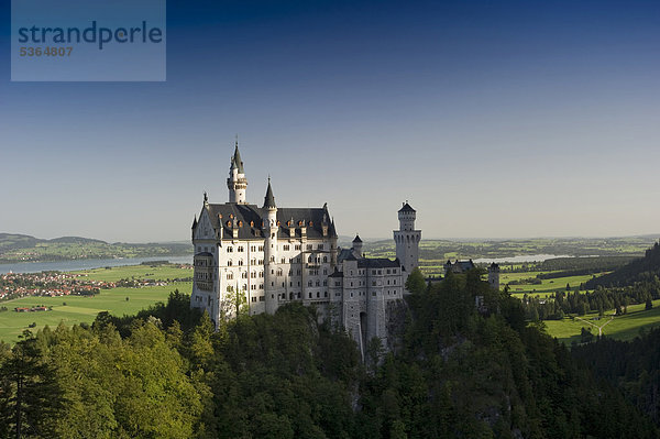Schloss Neuschwanstein  bei Füssen  Allgäu  Bayern  Deutschland  Europa