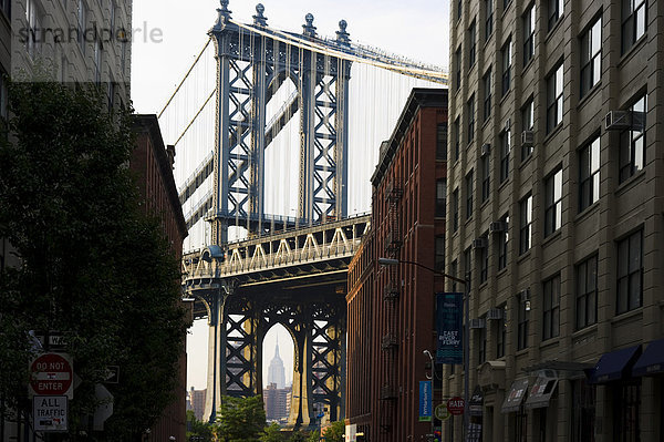 Vereinigte Staaten von Amerika USA New York City Brooklyn Manhattan Bridge