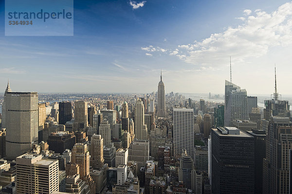 Vereinigte Staaten von Amerika USA aufspüren Gebäude New York City Terrasse Manhattan Rockefeller Center