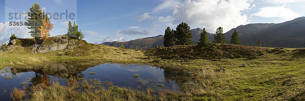 Teich im Nationalpark Nockberge  Kärnten  Österreich  Europa