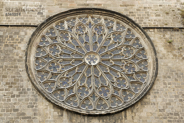 Europa Barcelona Katalonien Spanien Kirchenfenster