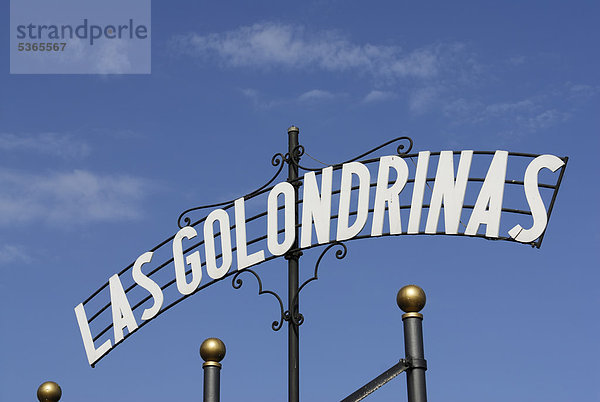 Schild Las Golondrinas  Port Vell  Barcelona  Katalonien  Spanien  Europa