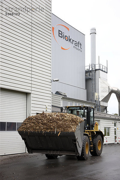 Kraftwerk Europa Wärme Transport Pflanze Holz mischen Kompost Kessel Dinslaken Deutschland Moers Nordrhein-Westfalen