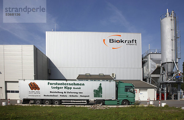 Kraftwerk Europa Wärme Pflanze Holz mischen Benzin bringen Zimmer aufbewahren vorübergehend Kompost Dinslaken Deutschland Moers Nordrhein-Westfalen