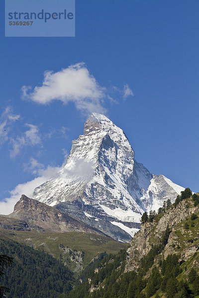 Europa Matterhorn Schweiz Zermatt Kanton Wallis