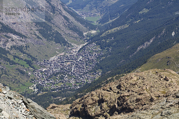 Europa Schweiz Zermatt Kanton Wallis