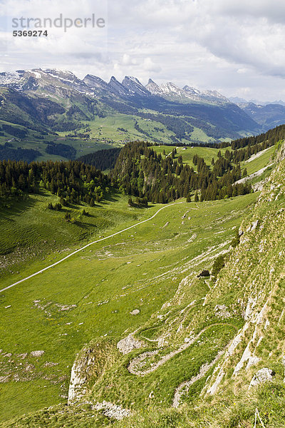 Europa Berg folgen Ansicht Sumpf Schweiz