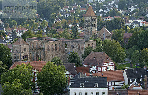 Europa Ruine Ansicht Bad Hersfeld Deutschland Hessen Kloster Stadtkirche