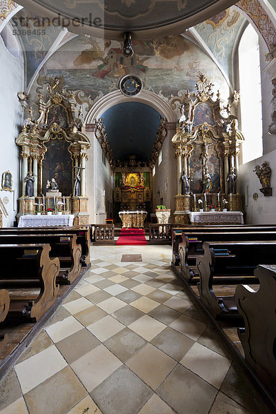 Klosterkirche  Kloster Reutberg  Sachsenkam  Oberbayern  Bayern  Deutschland  Europa