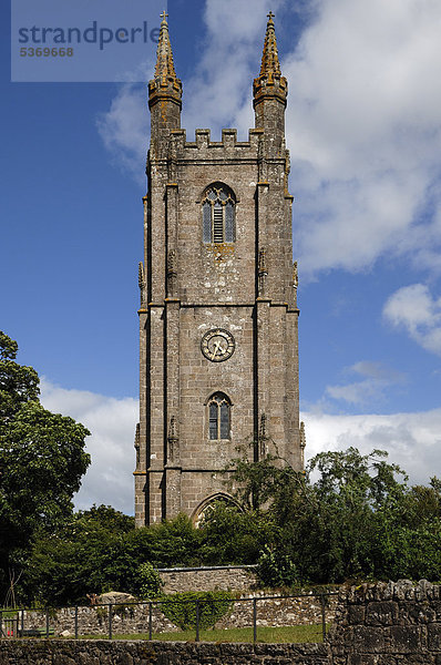 Kirche Church of St. Pancras  14. Jhd.  Widecombe in the Moor  Dartmoor  Devon  England  Großbritannien  Europa