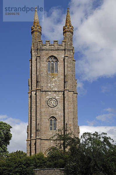 Kirche Church of St. Pancras  14. Jhd.  Widecombe in the Moor  Dartmoor  Devon  England  Großbritannien  Europa