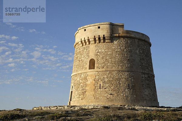 Wehrturm Torre de s'Alcalfar  Menorca  Balearen  Spanien  Europa