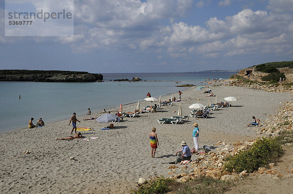 Strand  Sant Thom·s  Menorca  Balearen  Spanien  Europa