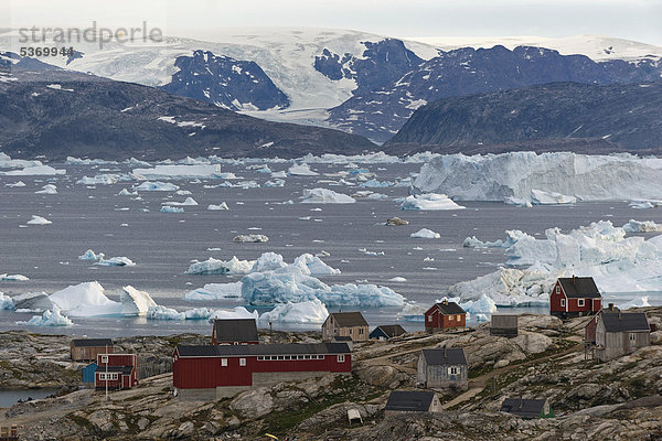 Inuit-Siedlung Tiniteqilaaq  Sermilik-Fjord  Ostgrönland  Grönland