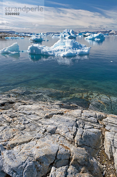 Eisberge bei Tiniteqilaaq  Sermilik-Fjord  Ostgrönland  Grönland
