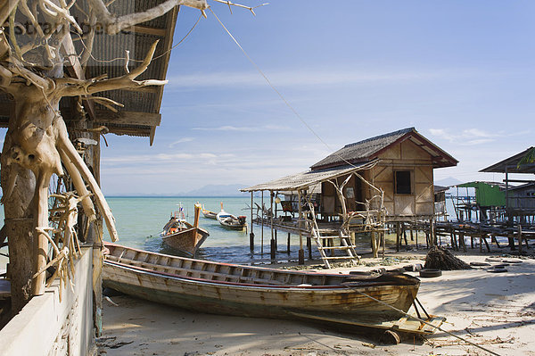 Wohnhaus Dorf Insel angeln Südostasien Thailand