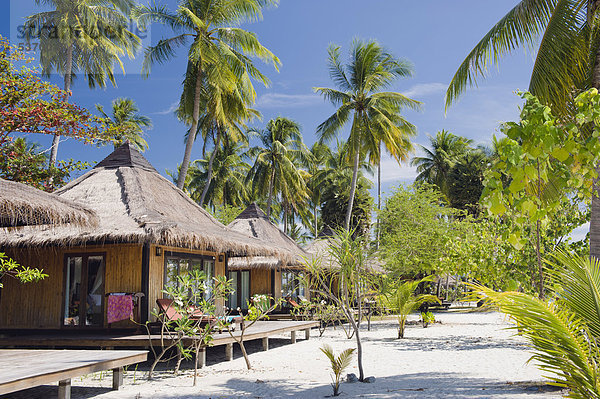 Bungalows am Palmenstrand  Koh Mook Sivalai Beach Resort Hotel  Insel Ko Muk oder Ko Mook  Trang  Thailand  Südostasien  Asien