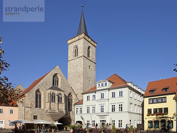 Wenigemarkt mit Ägidienkirche  Erfurt  Thüringen  Deutschland  Europa  ÖffentlicherGrund