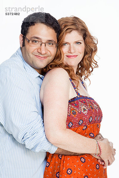 Portrait of Couple against white background