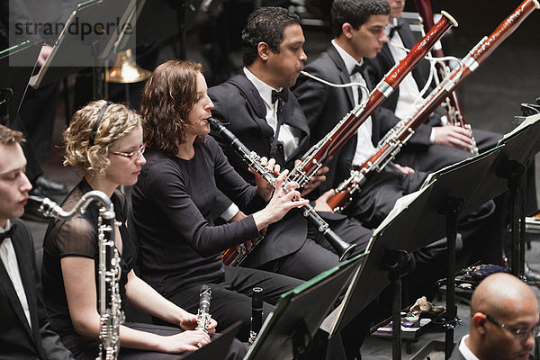 Bläsergruppe im Orchester