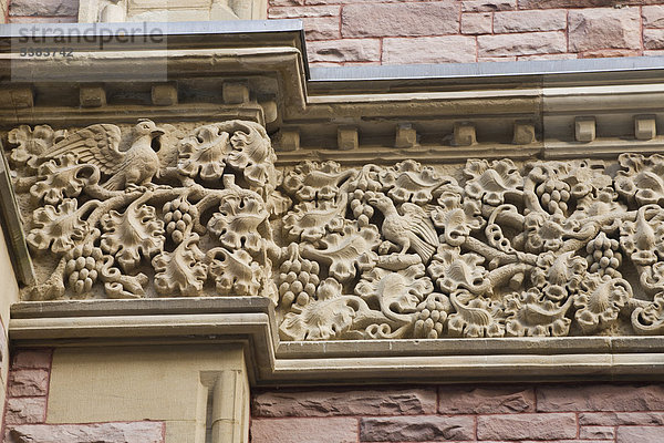 Verzierte Fassade  Detail  St. James United Church  Montreal  Quebec  Kanada