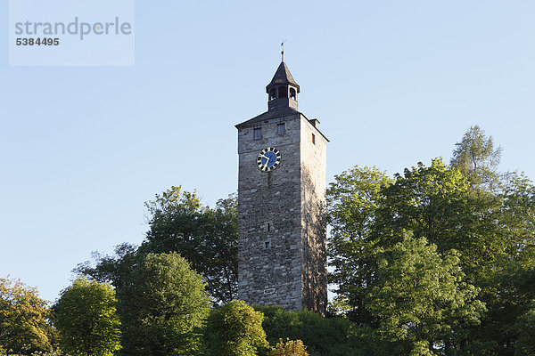Schlossturm  Bad Berneck im Fichtelgebirge  Oberfranken  Franken  Bayern  Deutschland  Europa  ÖffentlicherGrund