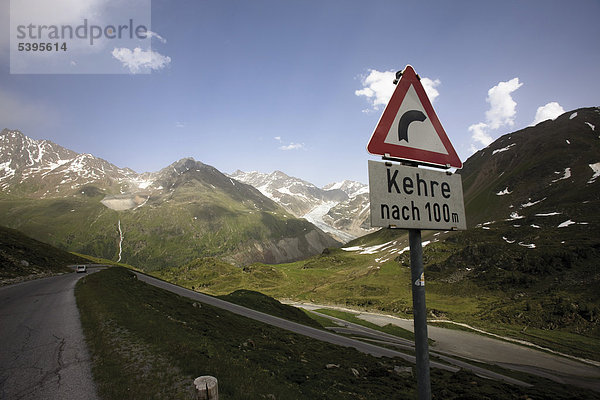 Serpentinen  Kaunertaler Gletscherstraße  Kaunertal  Tirol  Österreich  Europa