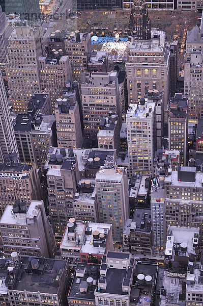 Midtown  Manhattan  New York  USA  USA  America  von oben  Gebäude  Stadt  Dächer