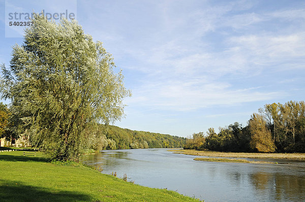 Fluss Allier  Apremont-sur-Allier  Dorf  Gemeinde  Bourges  Departement Cher  Centre region  Frankreich  Europa  ÖffentlicherGrund