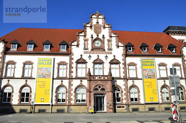 Kunstmuseum Mülheim an der Ruhr in der Alten Post  denkmalgeschütztes historisches Gebäude  Synagogenplatz  Mülheim  Ruhrgebiet  Nordrhein-Westfalen  Deutschland  Europa  ÖffentlicherGrund