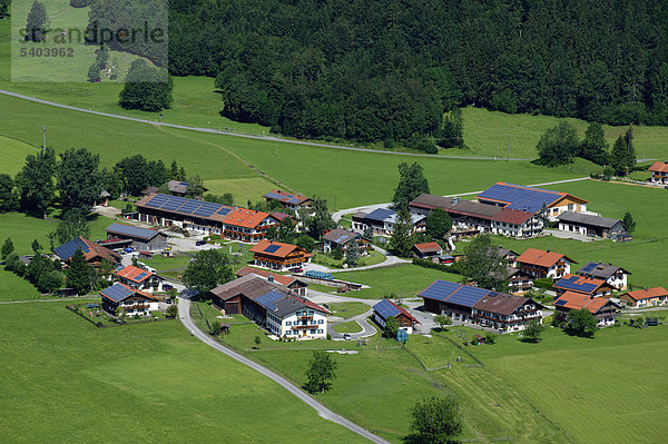 Ortsteil Höfen  Jachenau  Tölzer Land  Isarwinkel  Oberbayern  Bayern  Deutschland  Europa