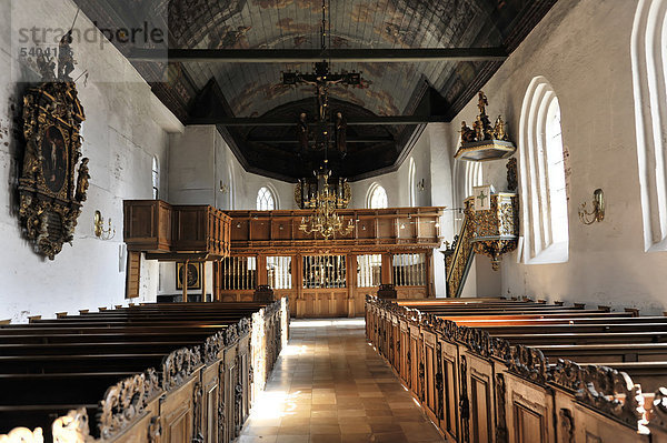 Innenansicht  St. Laurentius Kirche  erster Baubeginn 1186  Tönning  Schleswig-Holstein  Deutschland  Europa