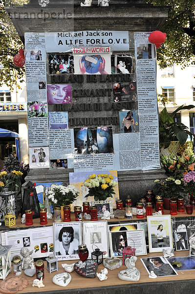 Gedenkstätte für Michael Jackson am Hotel Bayerischer Hof  München  Bayern  Deutschland  Europa