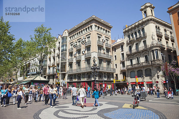Europa  Spanien  Barcelona  Ramblas  Tourismus  Reisen  Urlaub  Urlaub