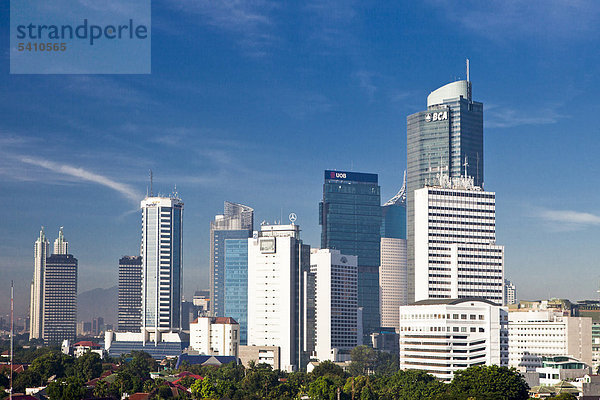 Indonesien  Asien  Asien  Jakarta  Stadt  Downtown  Skyline  Wolkenkratzer  Gebäude