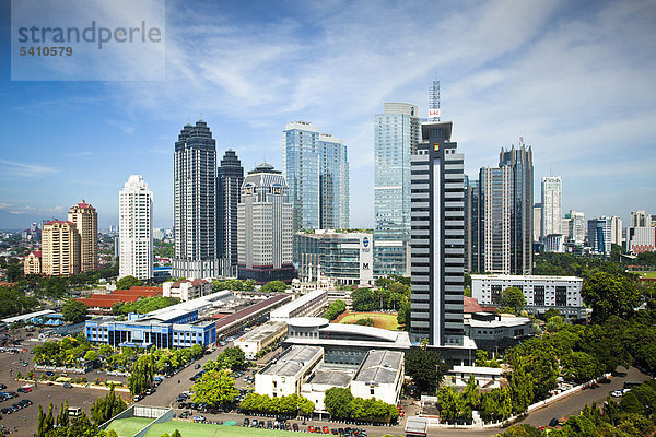 Indonesien  Asien  Jakarta  Stadt  Business District  South Central Jakarta  Skyline  Business  Wolkenkratzer  Bauwerke