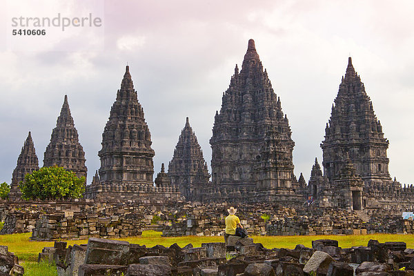 Indonesien  Asien  in der Nähe von Jogjakarta  Yogyakarta  Stadt  Prambanan  Tempel  Erbe von Welt  Tempel  Hindu  Religion  Unesco  java