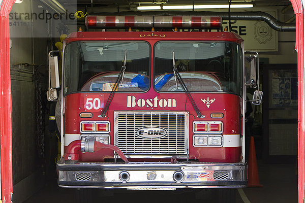 Feuerwehrwagen der Stadt Boston  Connecticut  New England  USA